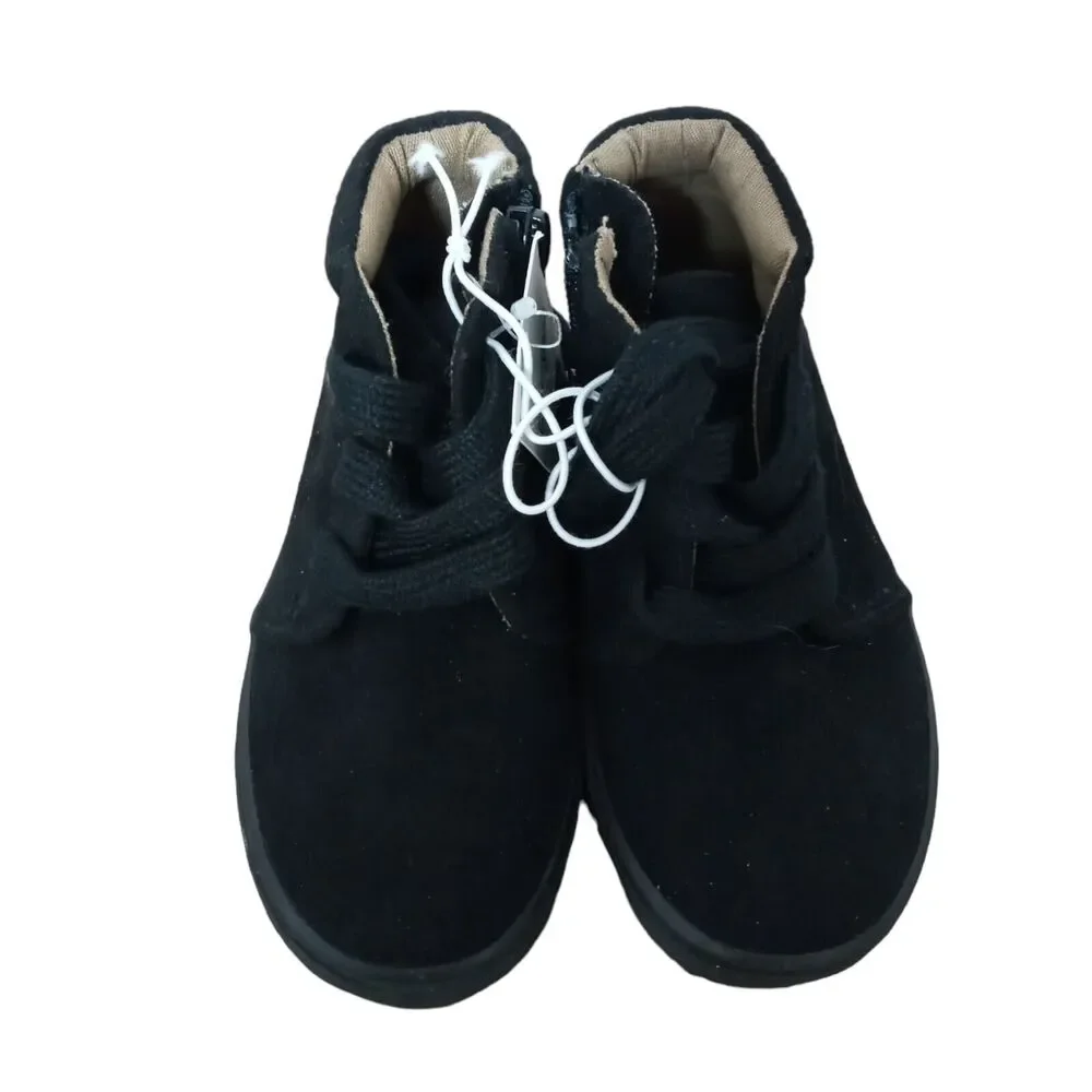 Cat Jack Toddler Boys Size 8 Black Mid Top Sneakers Boots Dress Casual Shoes